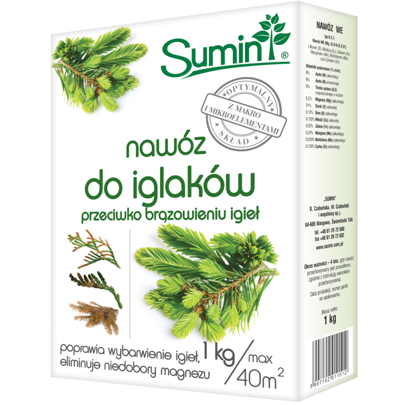 Nawóz Do Iglaków Przeciw Brązowieniu Igieł 1Kg Sumin