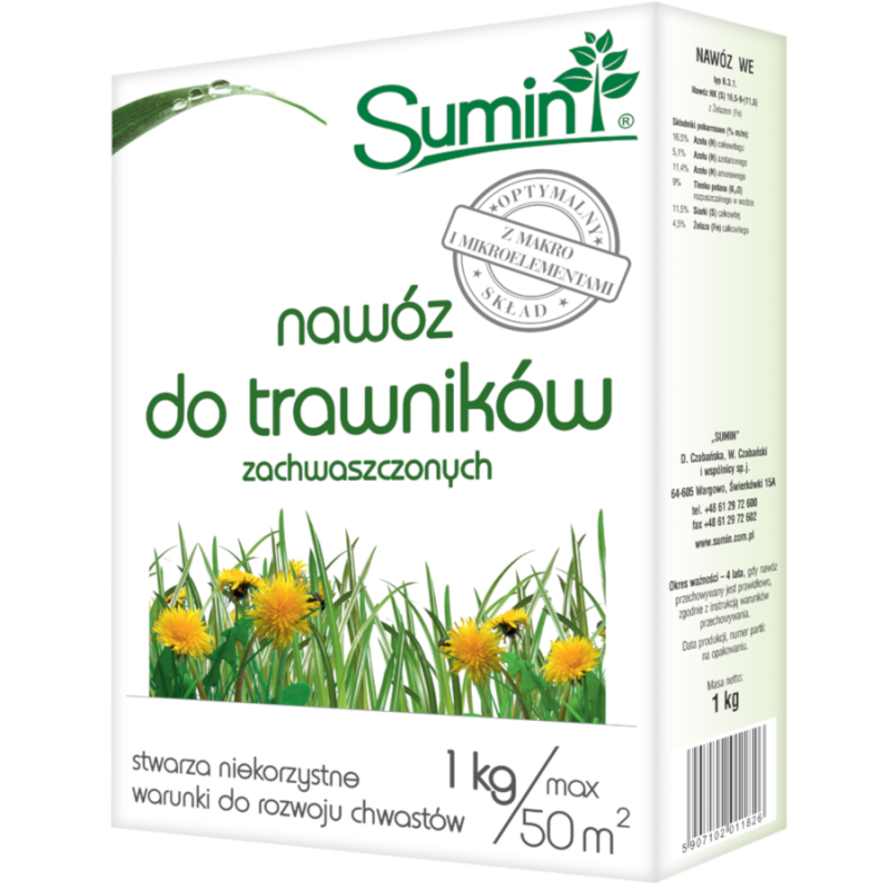 Nawóz Do Trawników Zachwaszczonych 1Kg Sumin