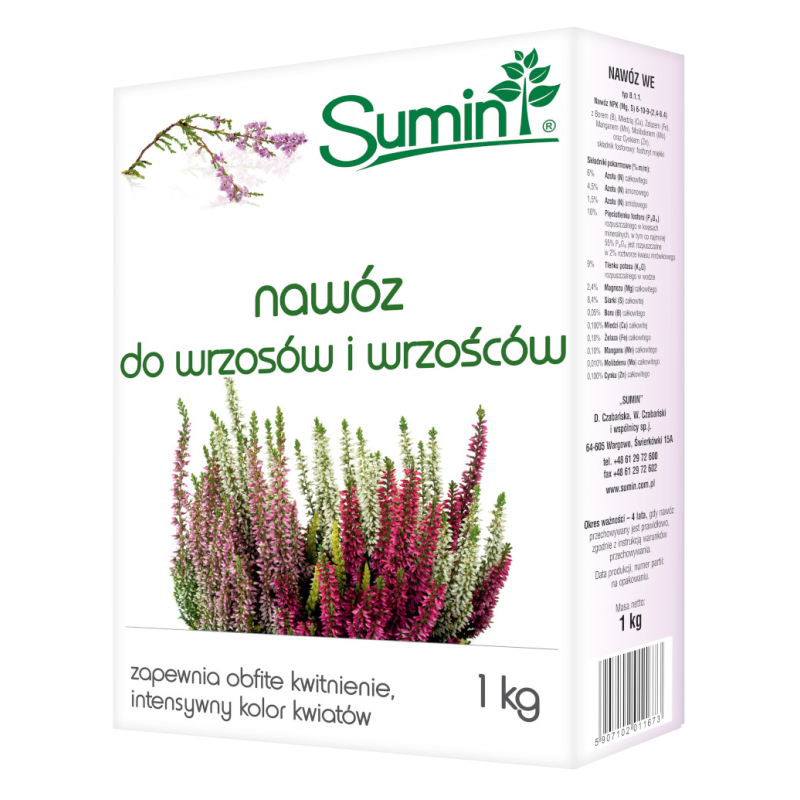 Nawóz Do Wrzosów i Wrzośców 1Kg Sumin