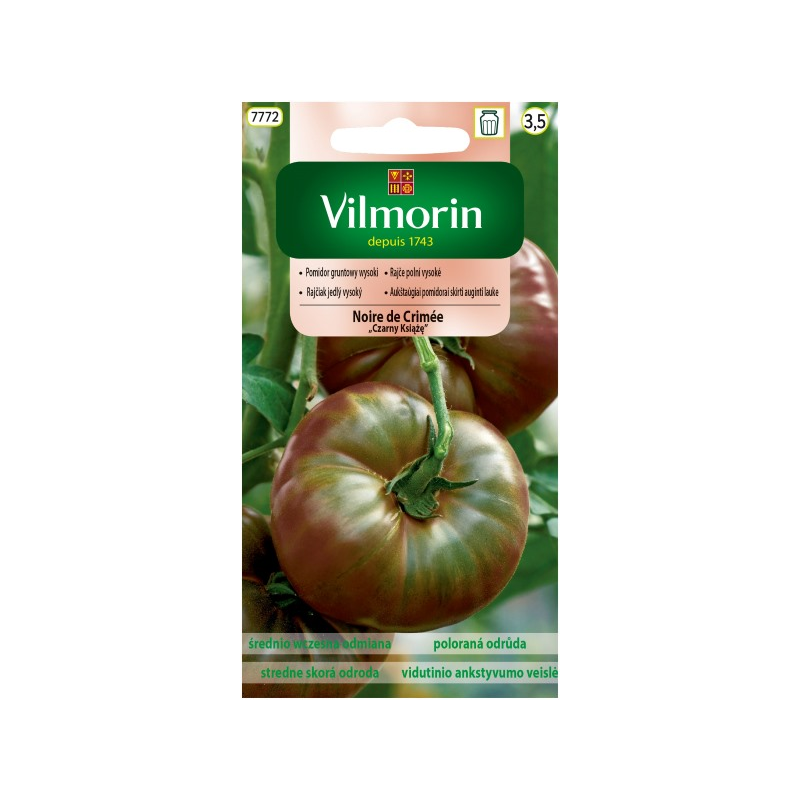 Pomidor gruntowy wysoki Noire De Crimee "Czarny Książe" 0,5g Vilmorin