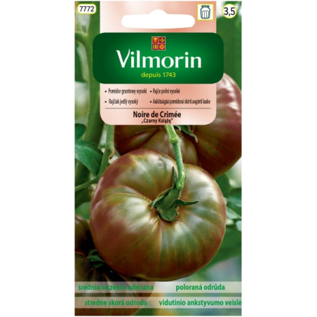 Pomidor gruntowy wysoki Noire De Crimee "Czarny Książe" 0,5g Vilmorin