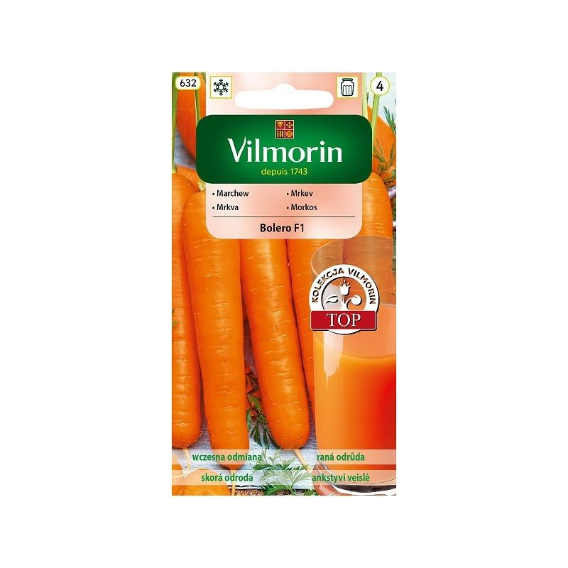 Marchew jadalna Bolero F1 2,5g Vilmorin