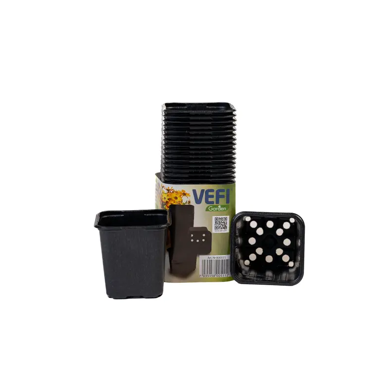 Doniczki plastikowe 8x8x8 cm 24 szt. Vefi