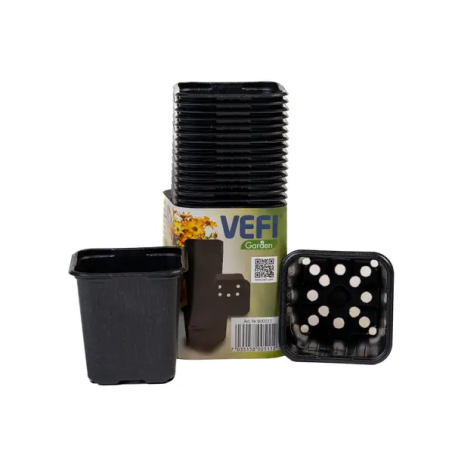 Doniczki plastikowe 8x8x8 cm 24 szt. Vefi