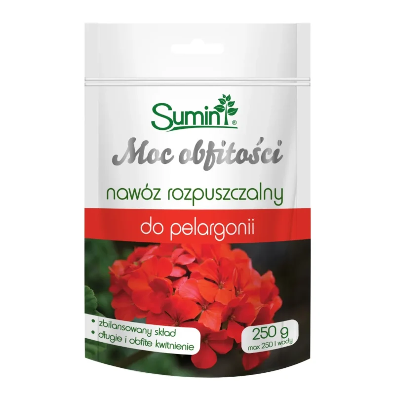 Nawóz do Pelargonii Moc Obfitości 250g Sumin