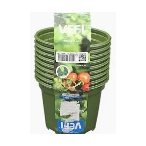 Doniczka produkcyjna okrągła fi 12 cm zielona 10szt. Vefi