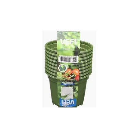 Doniczka produkcyjna okrągła fi 12 cm zielona 10szt. Vefi
