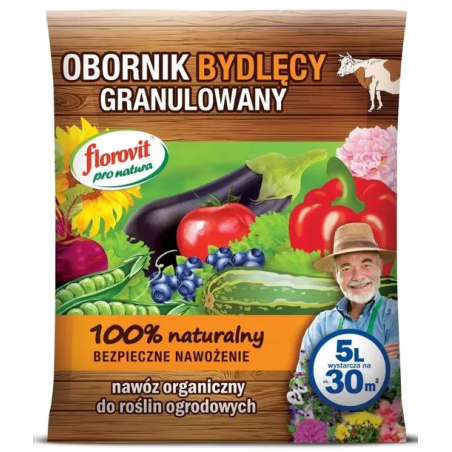 Obornik Granulowany Bydlęcy 5L Pro Natura Florovit