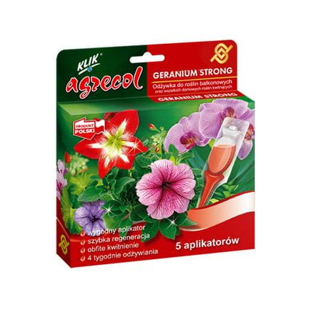 Aplikatory Nawozowe Geranium Strong 30ml 5szt. Agrecol