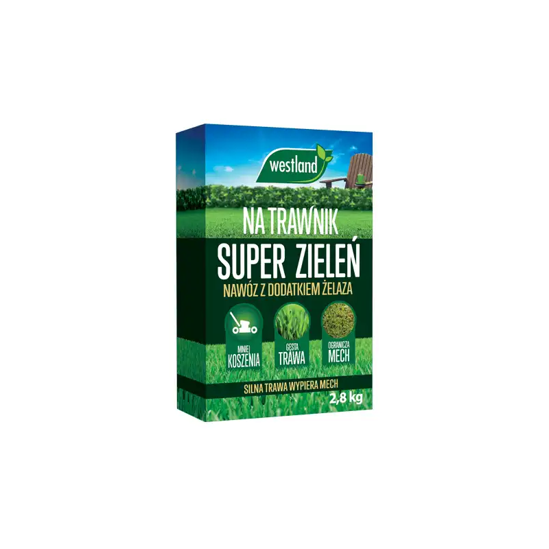 Nawóz do Trawnika Super zieleń z dodatkiem żelaza 2,8 kg Westland