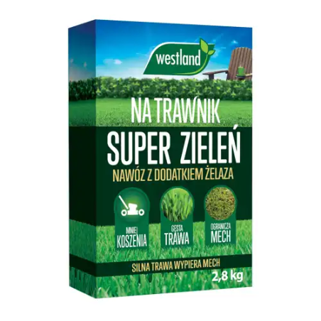 Nawóz do Trawnika Super zieleń z dodatkiem żelaza 2,8 kg Westland