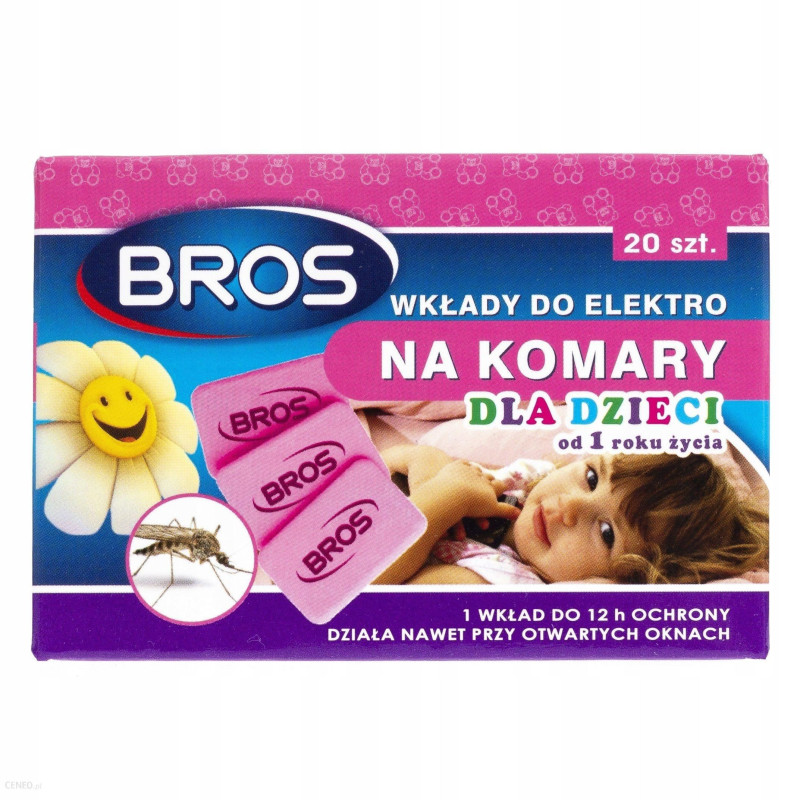 WKŁADY DO ELEKTROFUMIGATORA DLA DZIECI 20SZT BROS