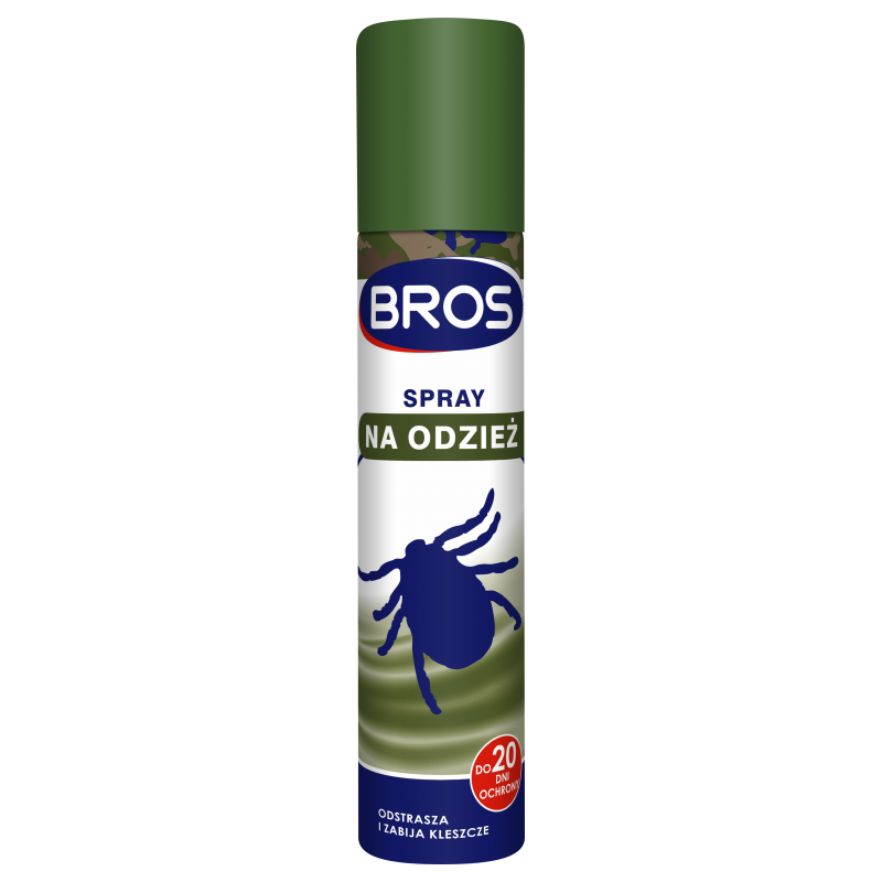 SPRAY NA ODZIEŻ PRZECIW KOMAROM I KLESZCZOM 90ML BROS