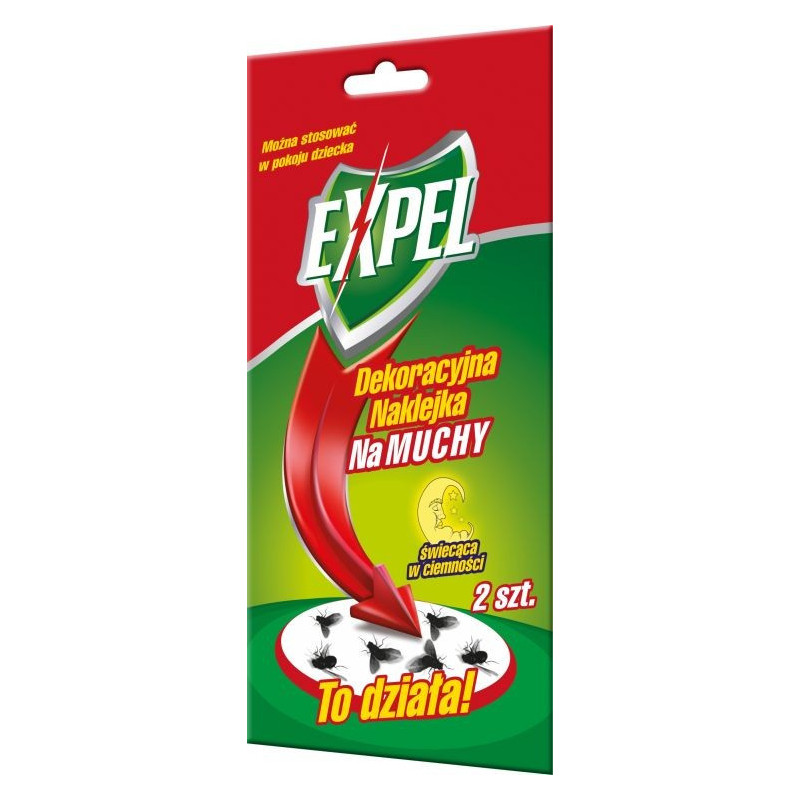 NAKLEJKA NA MUCHY EXPEL ŚWIECĄCA 2SZT