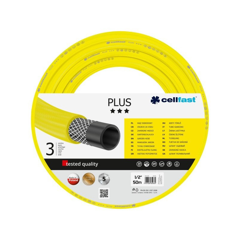 WĄŻ ½” 50M PLUS CELLFAST – 1 SZT.